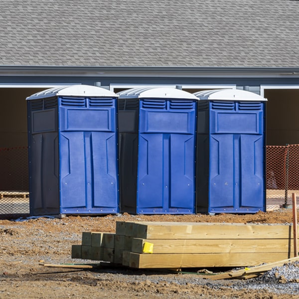 how often are the portable restrooms cleaned and serviced during a rental period in Brasher Falls NY